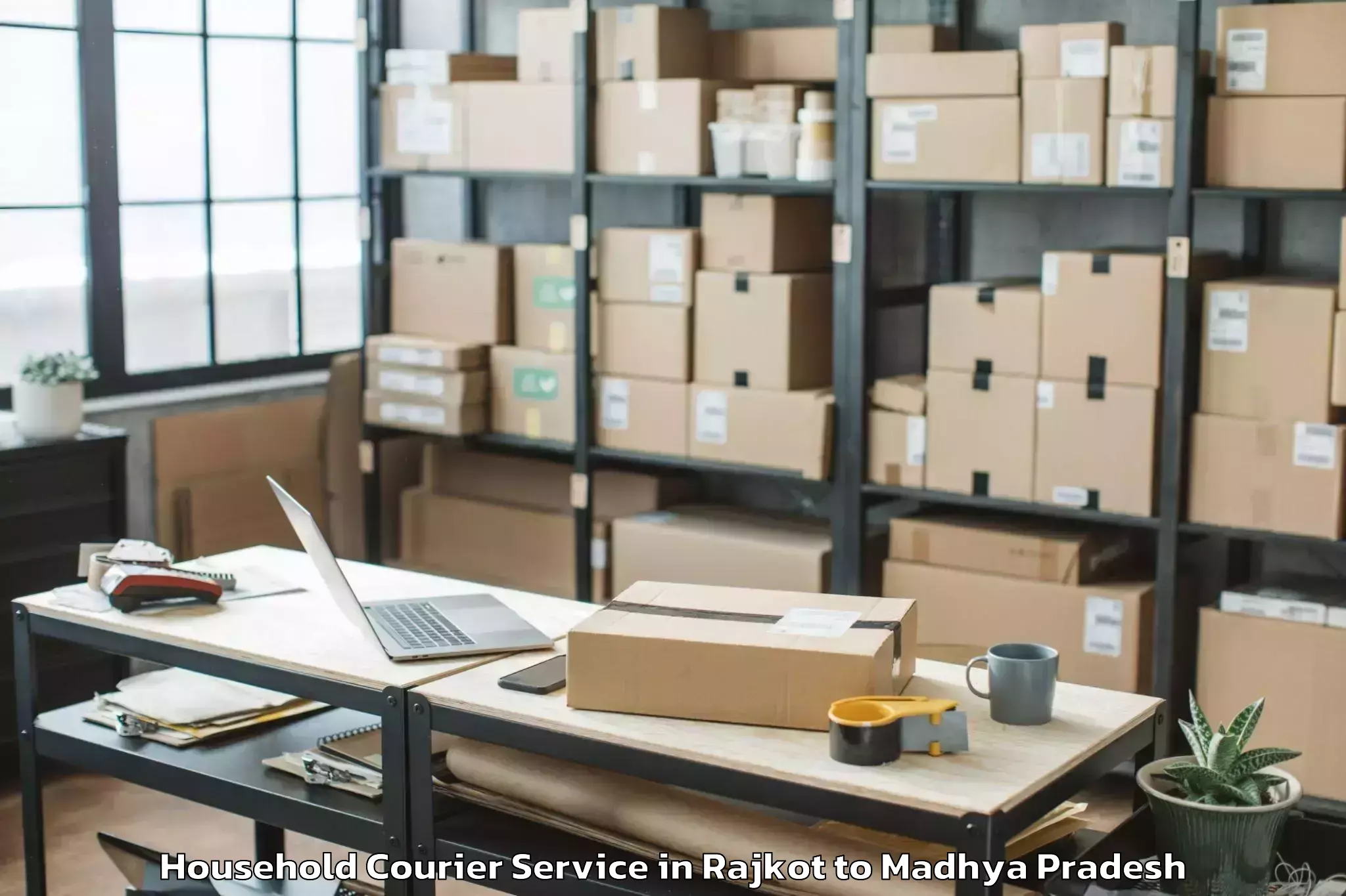 Reliable Rajkot to Bada Malhera Household Courier